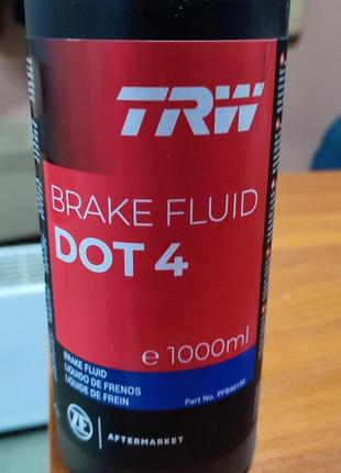Жидкость тормозная Dot 4 , 1 литр (производитель TRW , Германия)