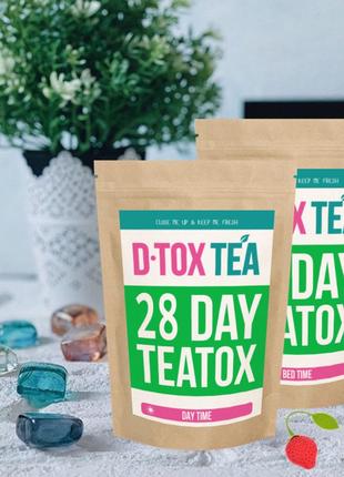 Детокс 28 дней чай для снижения веса и похудения D TOX TEA