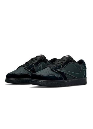 Кросівки nike air jordan 1 low ts og travis scott black phantom