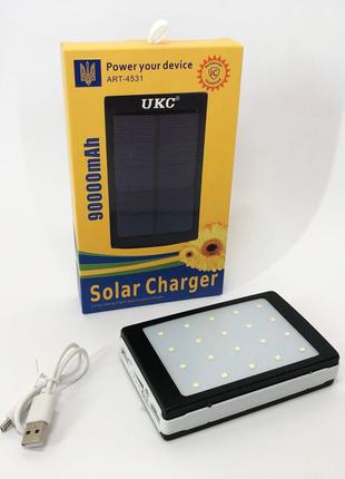УМБ Power Bank Solar 90000 mAh мобільне зарядне з сонячною пан...