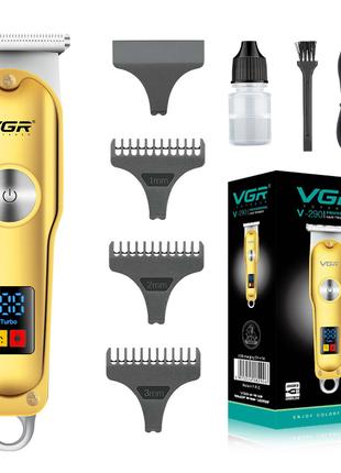 Триммер для волос и бороды VGR V-290 LED Display 3 насадки DM-11