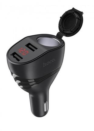 Автомобильная зарядка Hoco Z34 3,1А (2 USB) дисплей + разветви...
