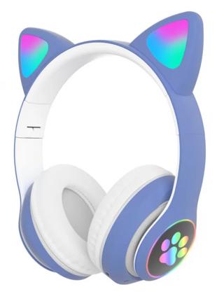 Беспроводные Bluetooth наушники с светящимися кошачьими LED уш...