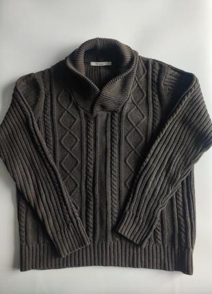 Свитер dressmann knit wear винтаж р.l brown