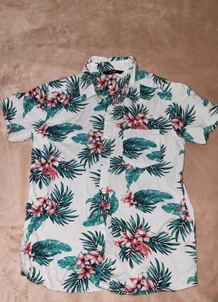 Гавайская рубашка на 9-10 лет