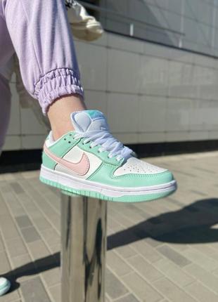 Кроссовки nike dunk green tender