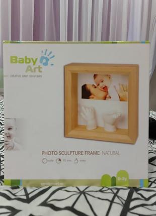 Baby art рамочка с лепиной и фото