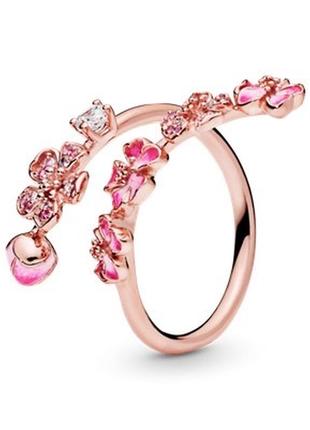 Серебряная кольца pandora rose цветения персикового дерева