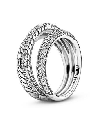 Серебряная кольца pandora с цепным орнаментом