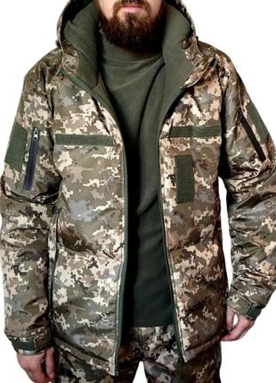 Тактическая зимняя куртка на Флисе до -20 Пиксель
