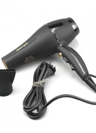 Фен для сушки укладки волос Gemei GM-1763 2400 Вт Черный