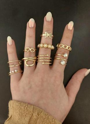 Новые красивые кольца перстные бижутерия