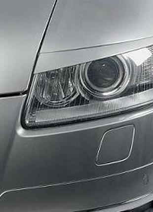 Реснички для Audi A6 C6, накладки на фары Ауди А6 Ц6, рестайл ...