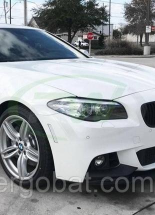 Накладка на передний бампер BMW 5 F10, БМВ 5 Ф10, M-Tech Perfo...