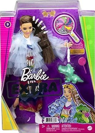 Кукла Барби Экстра Модница в длинном радужном платье Barbie Ex...