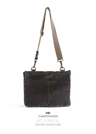 Дизайнерская сумка-мессенжер из натуральной кожи в стиле casua...