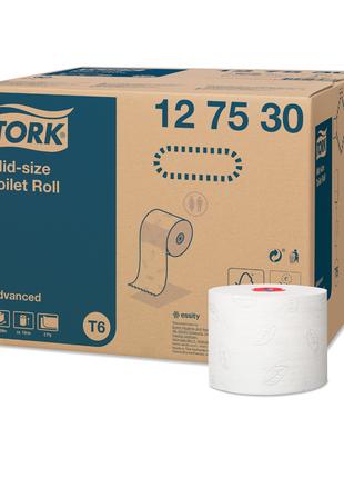 Туалетная бумага TORK Mid-size в миди рулонах, мягкая (Advance...