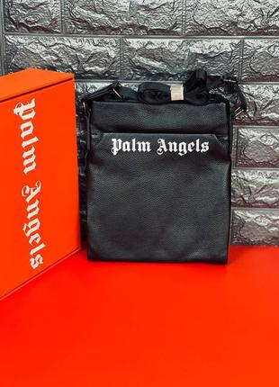 Мужская сумка через плечо palm angeles чёрная барсетка палм ан...