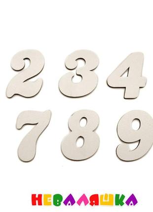Белые деревянные цифры для бизиборда, набор цифр 0-9, дерев'ян...