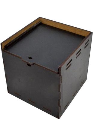 Черная коробка лдвп 10х10х10 см подарочная маленькая коробочка...