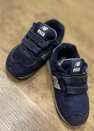 Оригинальные детские кроссовки синие new balance