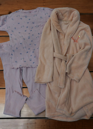 Пижама на девочку и махровый халат