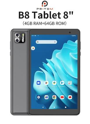 PRITOM 8"" планшет Android 13, 8 ГБ ( 4+4),1280x800 IPS, 5000 мАг
