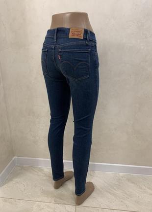 Джинсы levi's 710 levis super skinny 26 синие брюки скинни