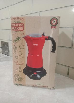 Гейзерная кофеварка espresso maker bestro viva italia