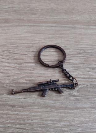 Брелок металлический для ключей в виде оружия винтовки