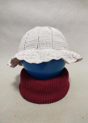 Детская шляпа для девочек, ручная работа, вязка крючком.