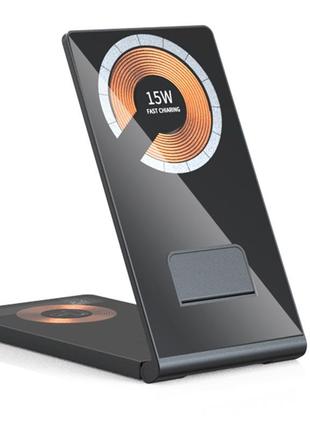 Зарядка Qi 4in1 Transparent magnetic wireless charger T05
|Pho...