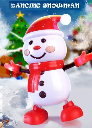 Музыкальная танцующая светящаяся игрушка Снеговик