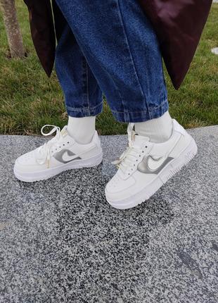 Кросівки жіночі Nike Air Force Pixel White найк аїр форс піксель