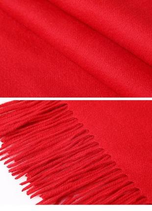 Теплий  червоний кашеміровий шарф-палантин новий