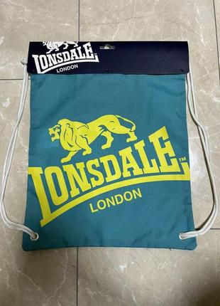 Спортивная сумка рюкзак с принтом lonsdale printed gym sack. н...