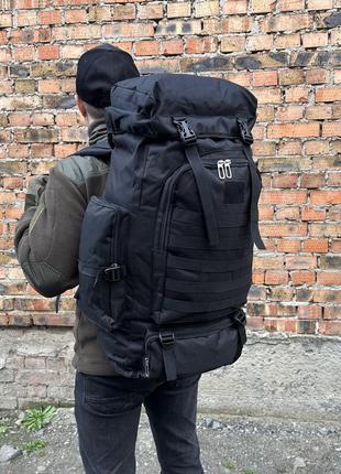 Большой армейский черный рюкзак баул. военный рюкзак