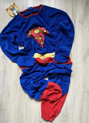 Superman флис мужская одежда пижама домашней одежды