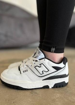 Кроссовки nb 550 white black