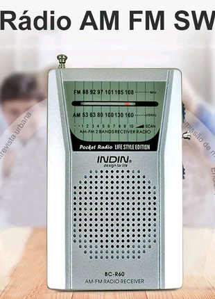 Мини карманное радио АМ FM диапазон на батарейках