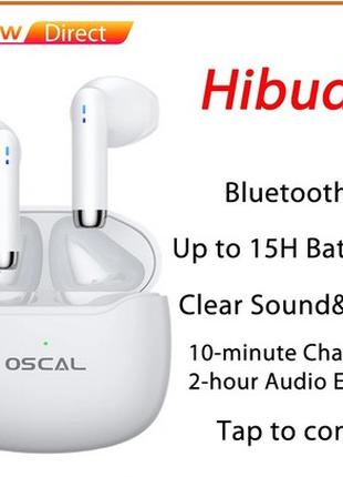 Bluetooth-гарнітура Oscal HiBuds 5 White Навушники Безпровідні