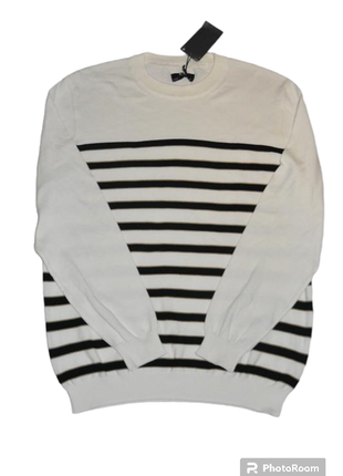 Легкий чоловічий білий светр у смужку розмір 56-58 c&a німеччина