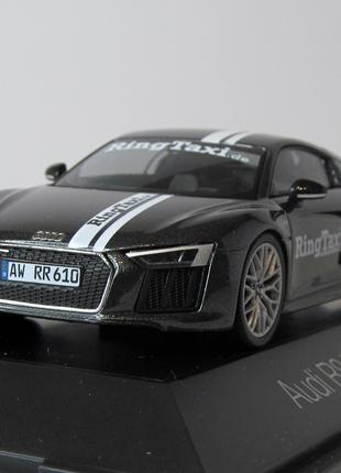 Audi R8 V10 Plus Coupe, Ring Taxi, Herpa. 1:43 коробка и бокс.