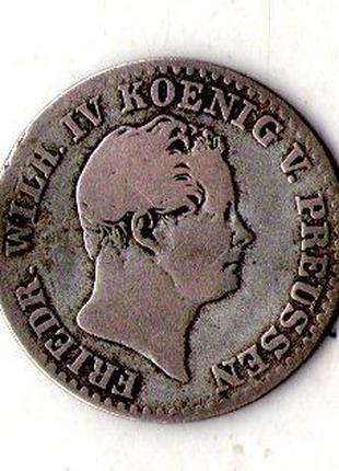 Німеччина королівство Прусія 2½ срібних гроша, 1842 рік Вільге...