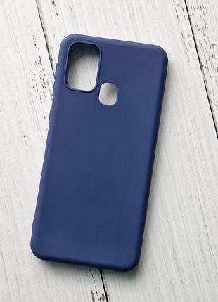 Чехол Samsung F415F Galaxy F41 для телефона силиконовый Синий