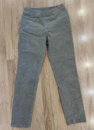 Вилветовые брюки для мальчика h&amp;m, размер 122, 6-7 лет, бе...