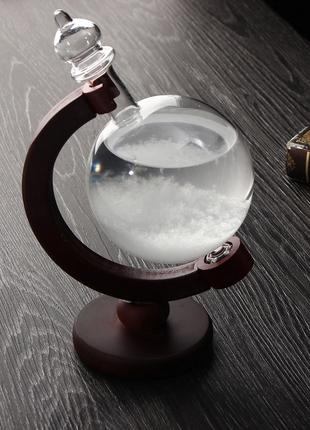 Барометр Штормгласс RESTEQ глобус великий, крапля Storm glass ...