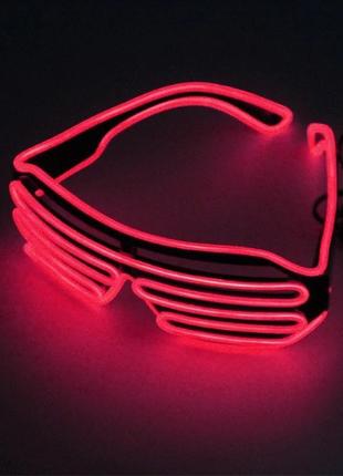 Светодиодные Led El очки RESTEQ очки для вечеринок, пати. Розовые