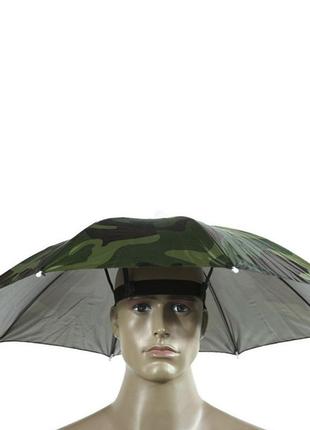 Камуфляжный зонтик для головы RESTEQ. Зонтик шляпа для рыбаков...