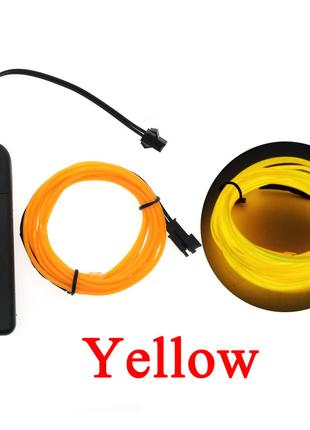 Светодиодная лента RESTEQ желтый провод 5м LED неоновый свет с...